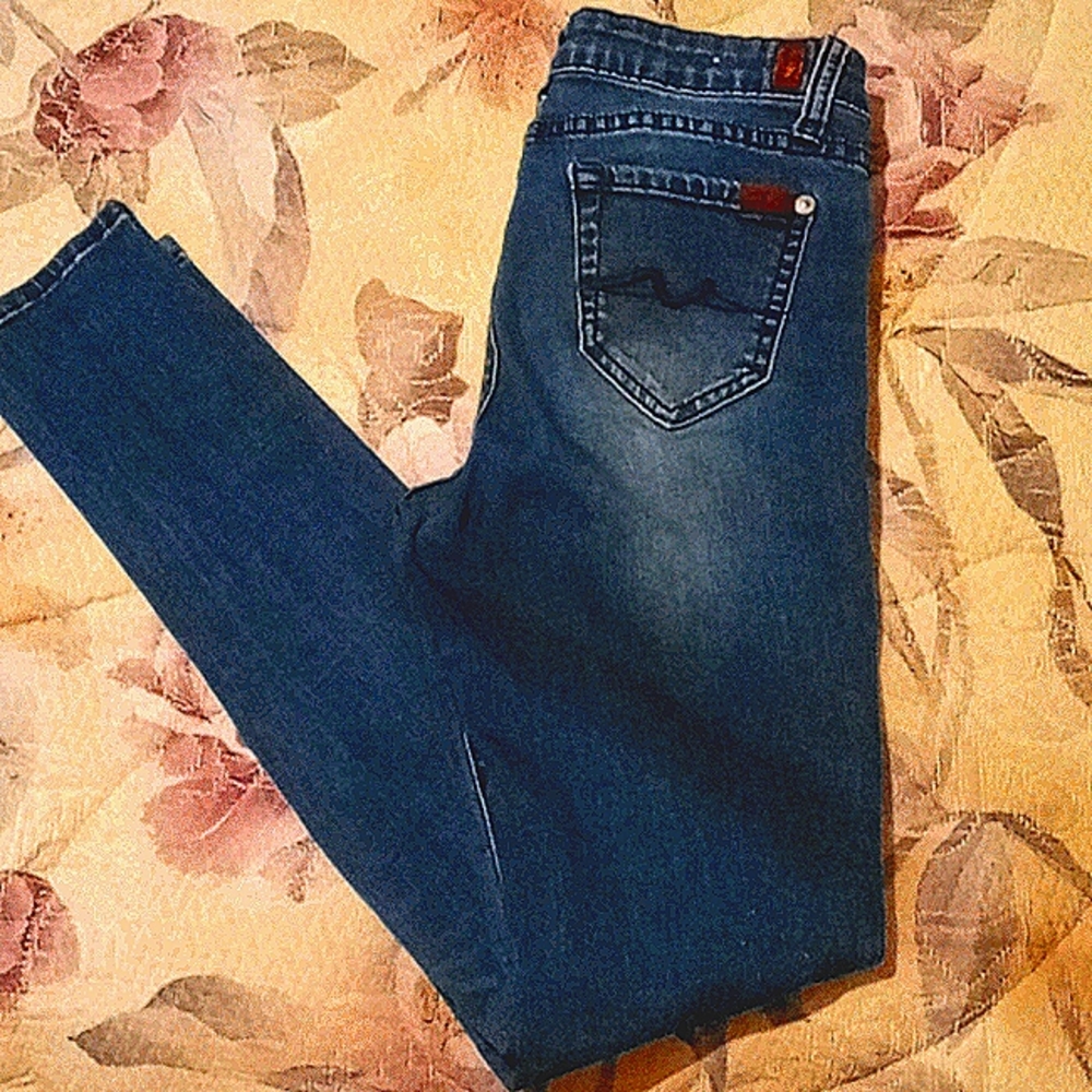 7 For All Mankind Girls Sz 14 Skinny Jeans